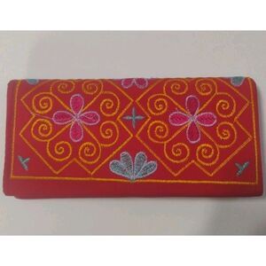 Floral Geometric Clutch Wallet